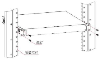 工业交换机机架式安装示意图